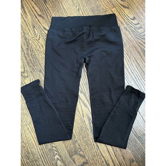 Pure Barre Size Medium Black Striped Compression Athletic Leggings NWOT - Picture 3 of 6